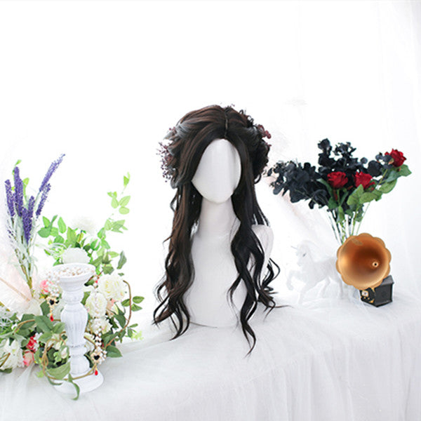 Lolita natural color long curly wig DB5679