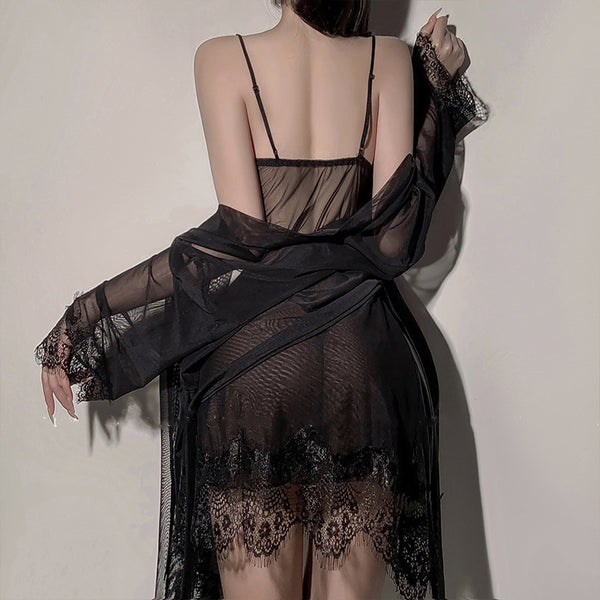 Lace suspender nightgown DO169