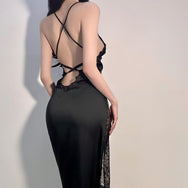 Paneled Lace Slip Dress DB9011