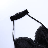 Black Lace Halter Camisole DB9002