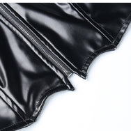 Punk Leather Halter Camisole DB9009