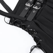 Black Tie Waist Suspender Skirt DB9008
