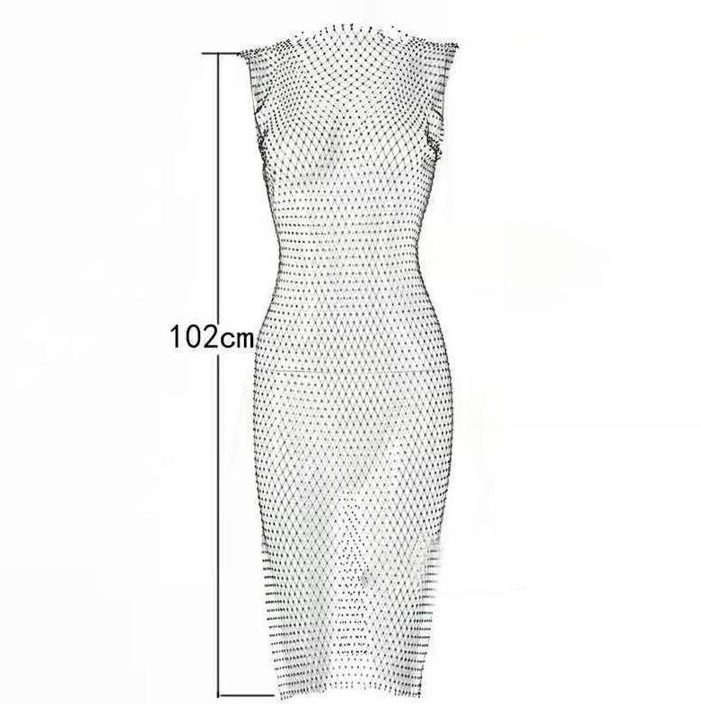 Sexy fishnet blouse dress DO310