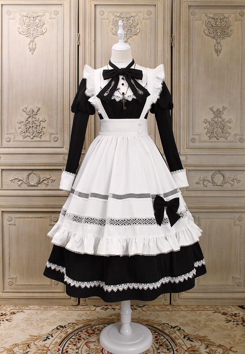 Lolita Bow Long Sleeve Vintage Dress DB8127