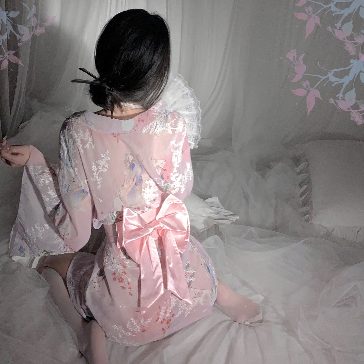 pink pajama set DO143