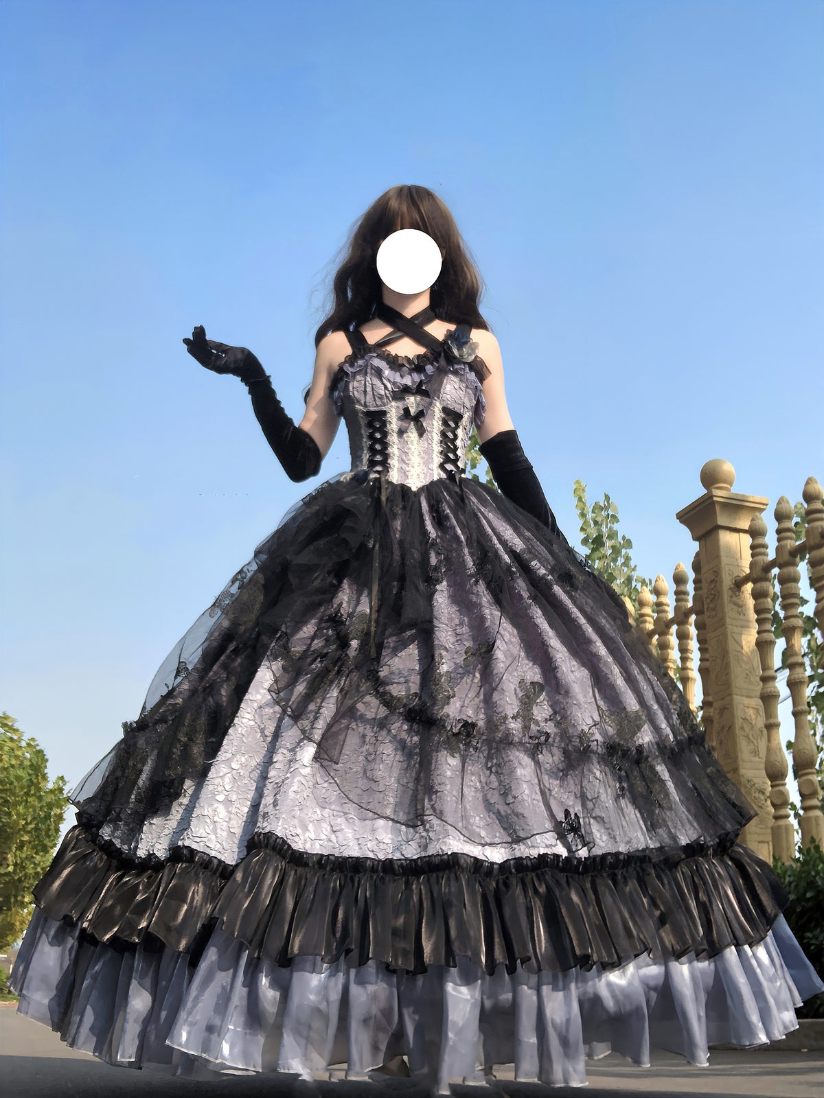 Gothic Halloween Witch Bride Lolita Dress DB8118