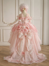 Floral  Pink Jumper Skirt Gorgeous Dress DB8026