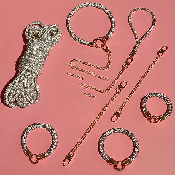 Handcuffs, collars, ropes, rhinestones, accessories DO162