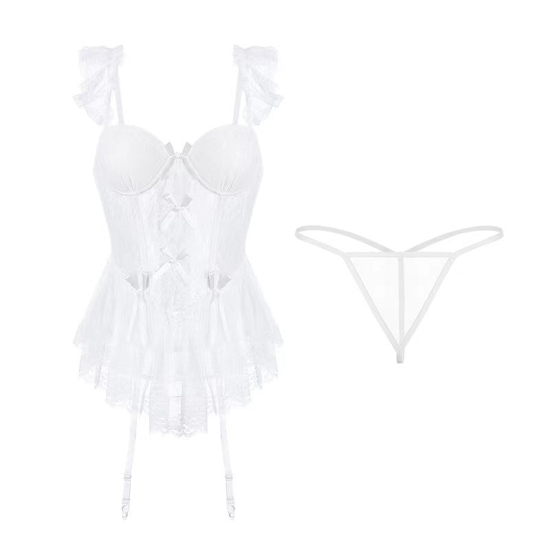 Lace corset thong set  DB206