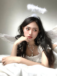 Halloween black and white little angel cos clothing DB8196