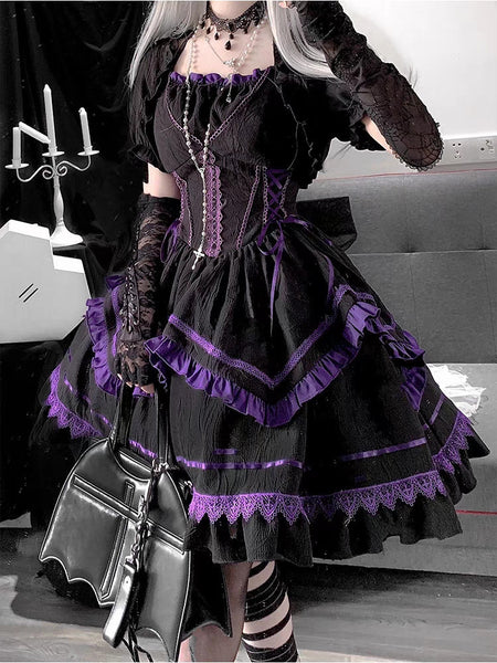 Dark Gothic Lolita Princess Dress DB8142