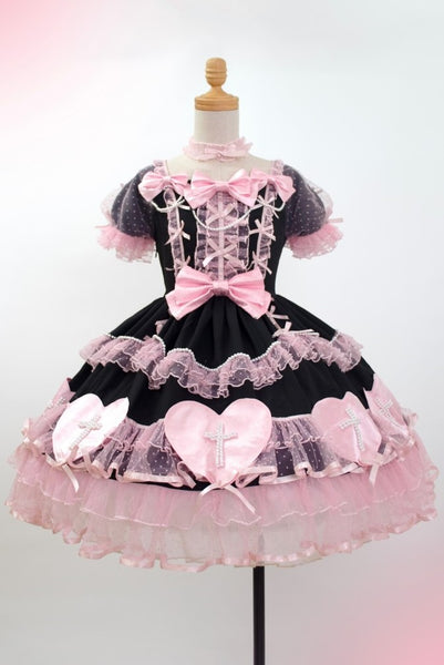 Black Pink Lolita dress DB8088