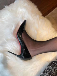 Black flirty red sole shoes DO311