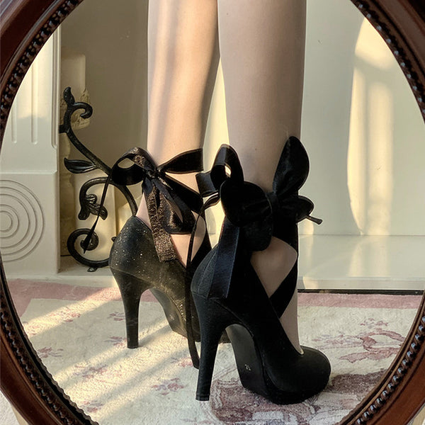 black elegent queen shoes DB8030