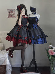lolita gothic suspender skirt DB8080