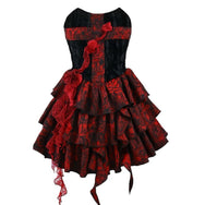 Gothic Rose Jacquard Bandeau Dress DB8089