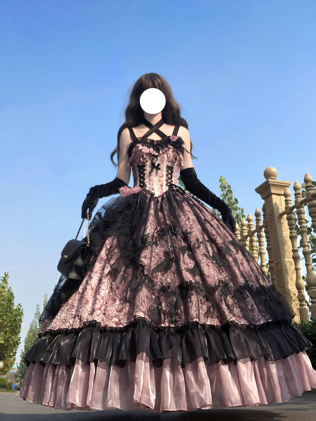 Gothic Halloween Witch Bride Lolita Dress DB8118