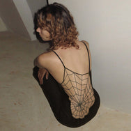 decadent cobweb see-through suspender dress DB8007