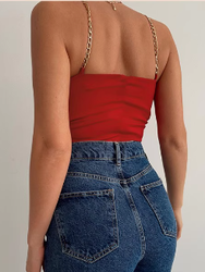 Backless strapless tube top D0417