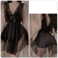 Cute mesh suspender nightgown DO010