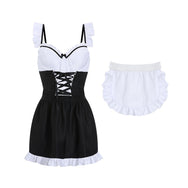 Black open-top maid suit DO014