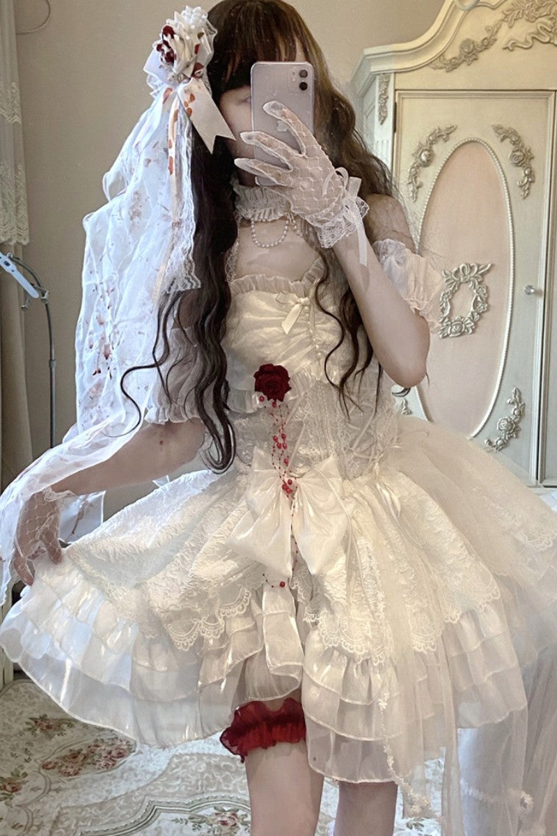 Lolita Blood Kiss Bridal Goth Dress DB8129
