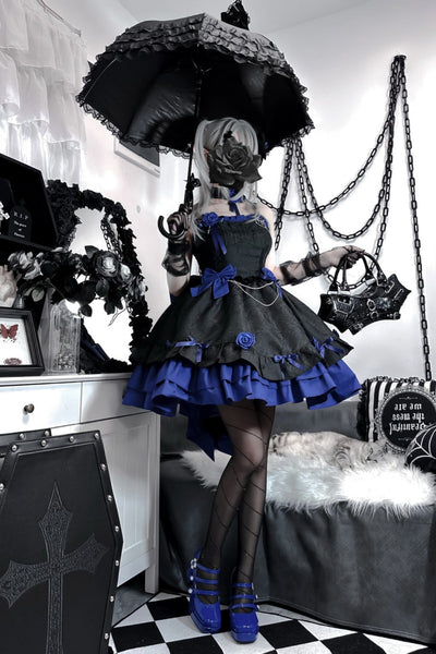 lolita gothic suspender skirt DB8080