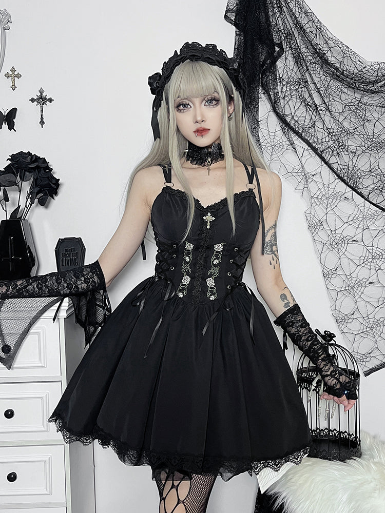 Gothic Dark Lolita Slip Dress DB8091