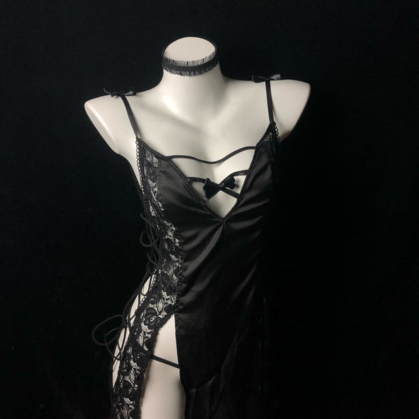 Black Suspender Nightdress DB8109