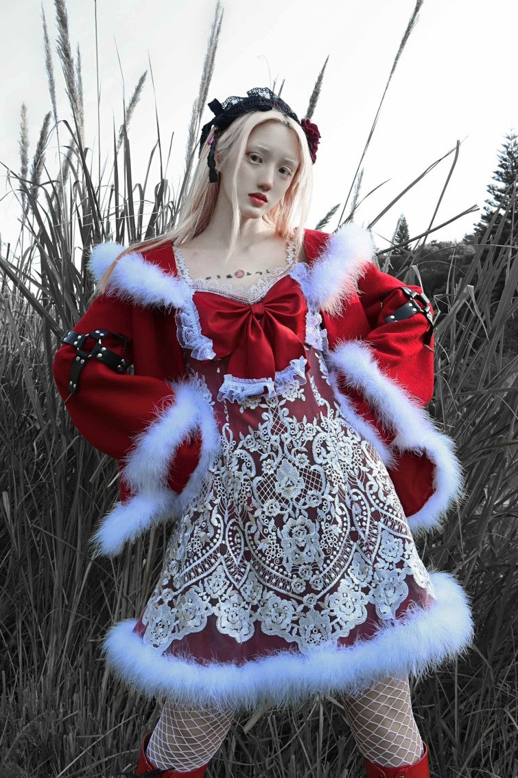 Christmas sacrificial gothic dark Christmas suspender skirt DB8212