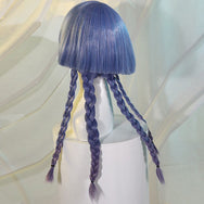 envy cosplay blue purple hemp braid wig DB5914