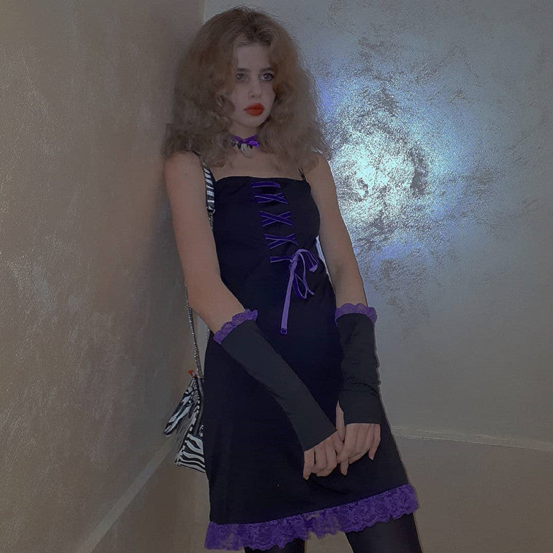 Black Lolita Sling Dress DB6118