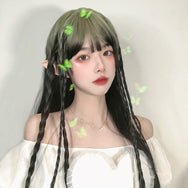 Harajuku green gradient long wig DB6316