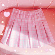 Love pink pleated skirt DB6363