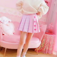 Love pink pleated skirt DB6363