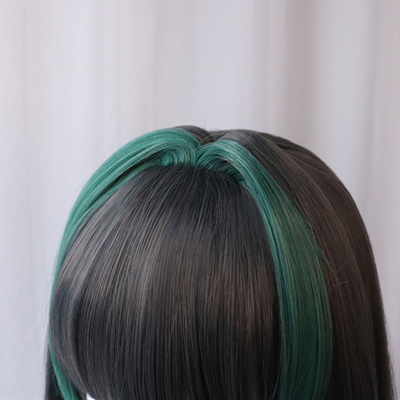 Cheshire cosplay gray + green wig DB6370