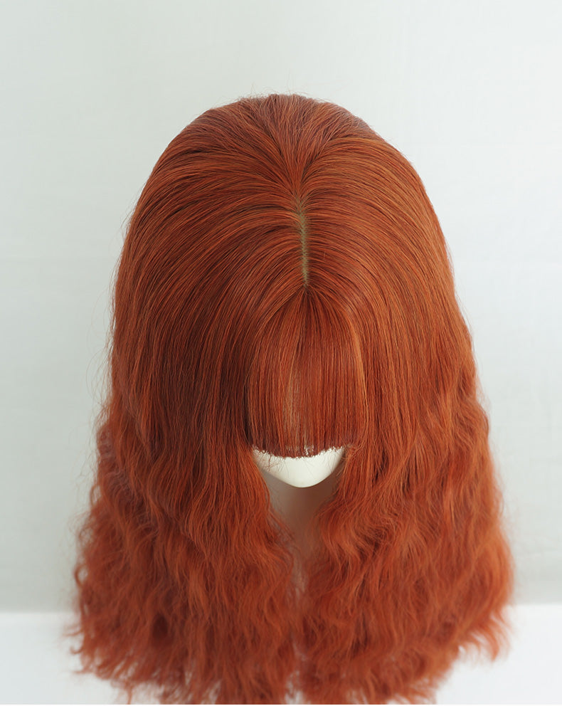 Orange curly wig DB7842