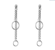 Punk metal chain earrings DB7432