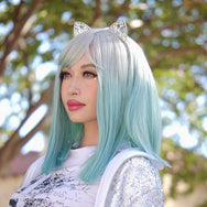 Green gradient clavicle wig DB4105