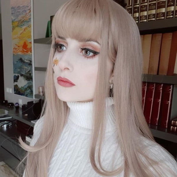 Lolita natural color long straight wig DB5042