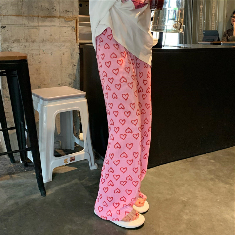 Pink Love Printed Pants  DB7921