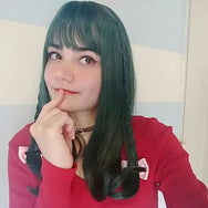 Harajuku Lolita Dark Green Medium Long Wig DB5024