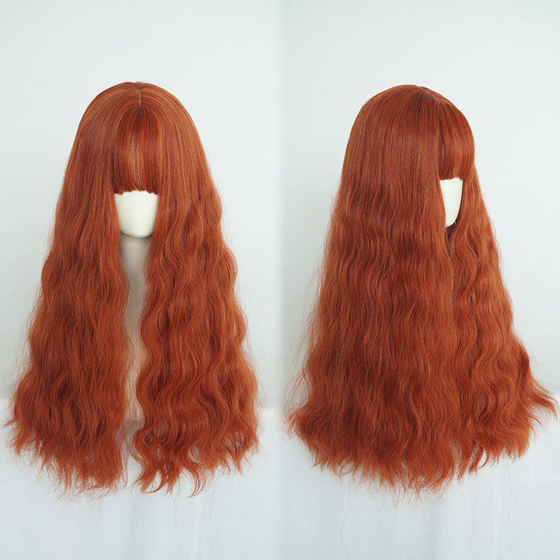 Orange curly wig DB7842