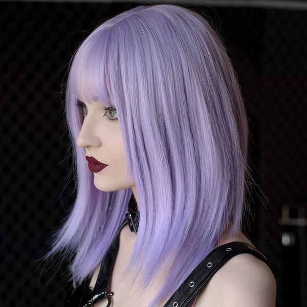 Review from Lolita purple gray mid-length wig DB6027