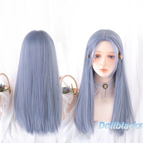 Lolita Fog Gray Blue Wig DB7612