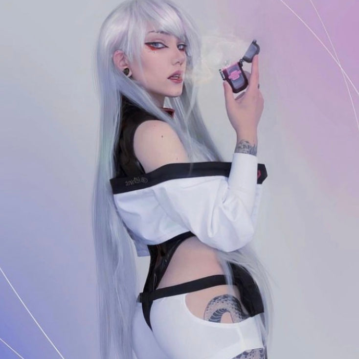 REVIEW FOR Joan of Arc cos silver gray wig DB5809