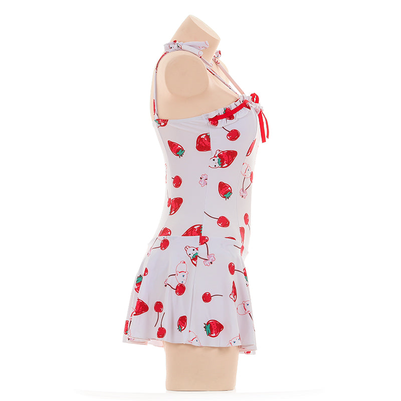 Sexy Cherry Strawberry Printed Swimsuit DB4925