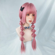 Lolita pink long straight wig DB6246