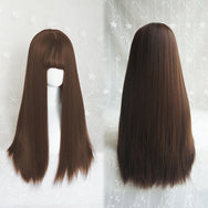 Natural black long wig DB4071