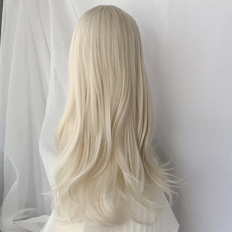 Harajuku white gold mid-length wig DB6099
